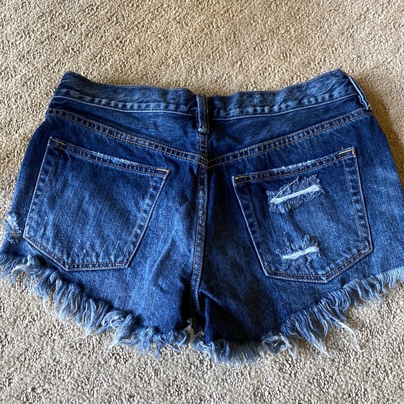 Free People We The Free Button Fly Cutoff Denim Shorts 26 - Picture 3 of 4